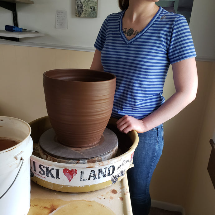 Making a Large Planter on the Pottery Wheel